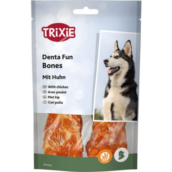 Фото - Ласощі для собак Trixie Denta Fun Кістка для чищення зубів 11 см 120 г 2шт/уп (4011905313436) Фото - Ласощі для собак Trixie Denta Fun Кістка для чищення зубів 11 см 120 г 2шт/уп (4011905313436)