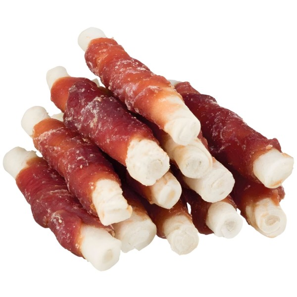 Фото - Ласощі для собак Trixie Denta Fun Rolls with Duck Паличка для чищення зубів з качкою 6 см 120 г (4011905313474)