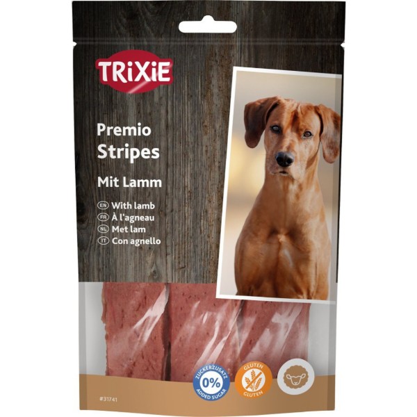 Фото - Лакомство для собак Trixie Premio Lamb Stripes полоски с ягненком 100 г (4011905317410)