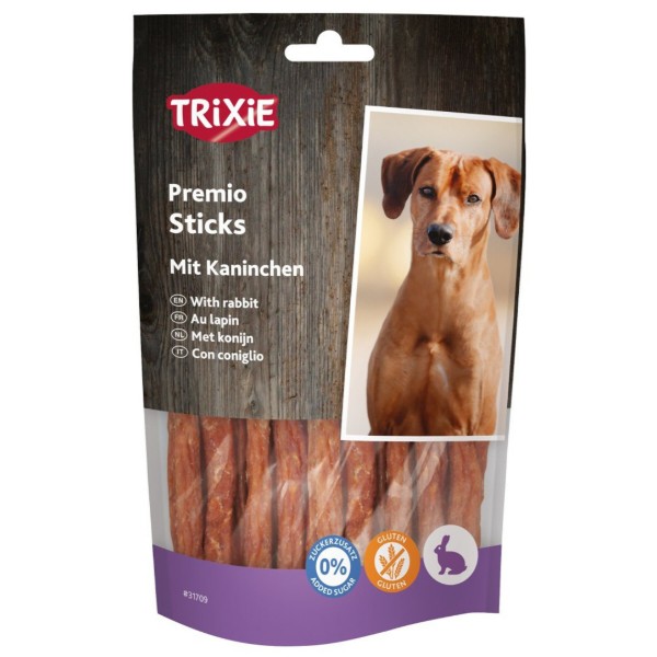 Фото - Лакомство для собак Trixie Premio Rabbit Sticks палочки с кроликом 100 г (4011905317090)