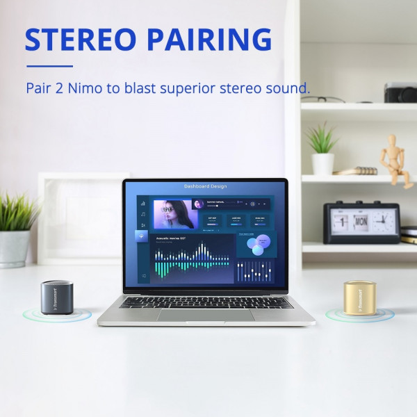 Фото - Портативна акустика Tronsmart Nimo Mini Speaker Polar Black + Nimo Mini Speaker Gold