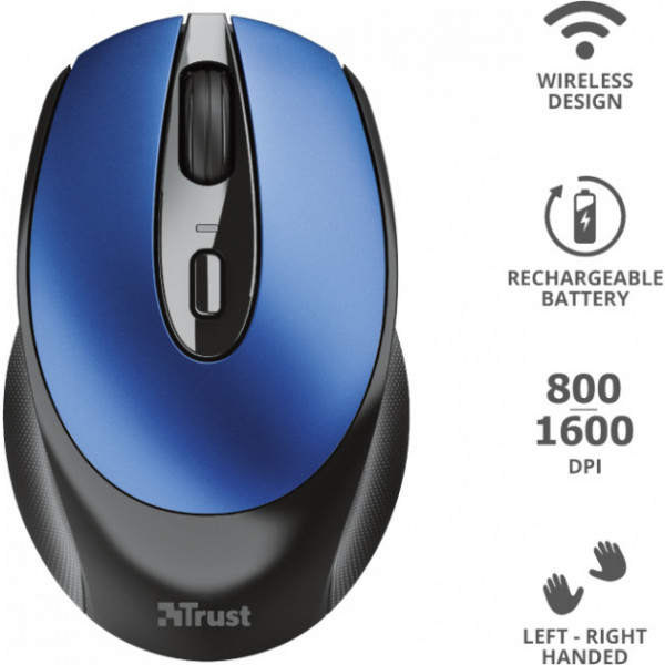 Фото - Миша бездротова Trust Zaya Rechargeable WL USB Blue (24018)