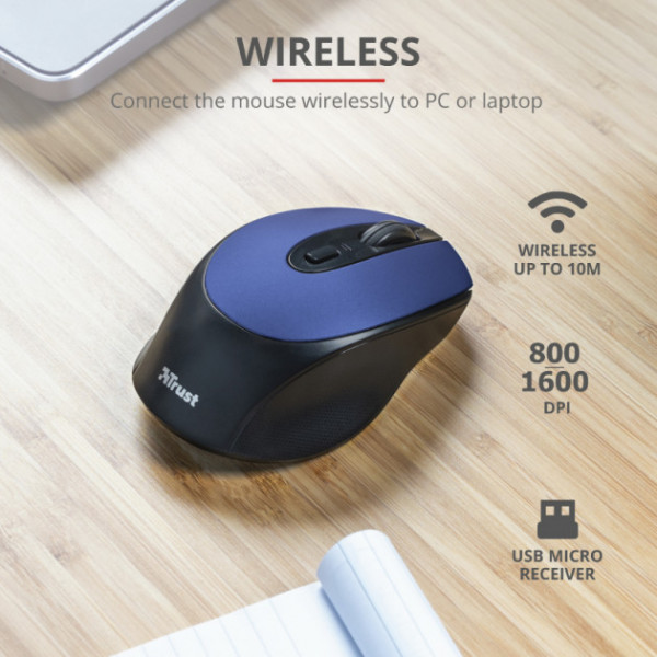 Фото - Миша бездротова Trust Zaya Rechargeable WL USB Blue (24018)