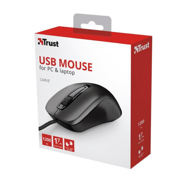Фото - Миша дротова Trust Carve USB Mouse (23733)