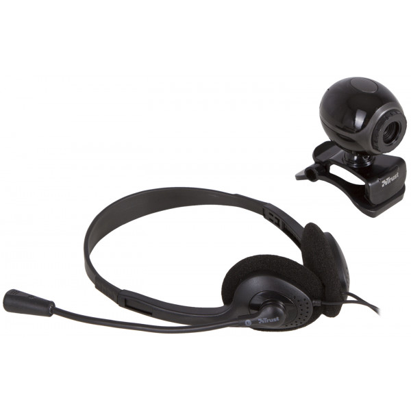 Фото - Веб-камера для компьютера Trust Chat & VoIP Pack Exis Black (17028)