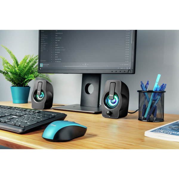 Фото - Комп'ютерна акустика звичайна 2.0 Trust Gemi RGB 2.0 Speaker Set Black USB (22948)