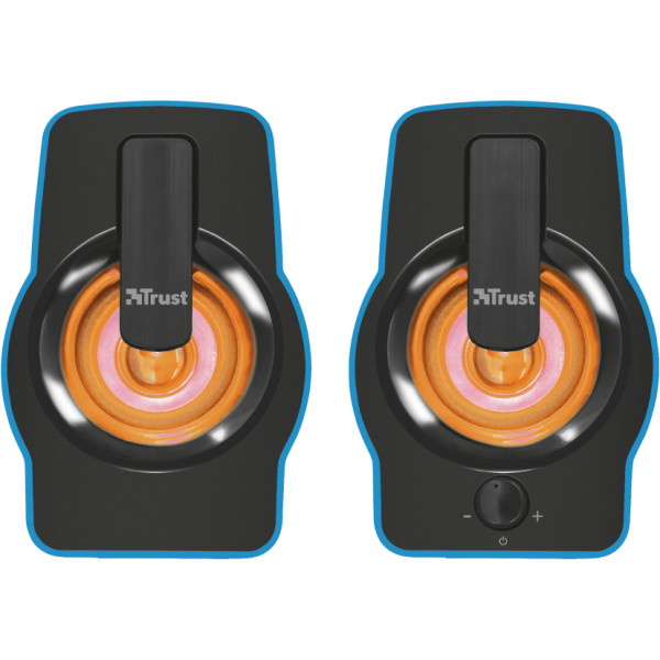 Фото - Комп'ютерна акустика звичайна 2.0 Trust Gemi RGB 2.0 Speaker Set Blue USB (22978)