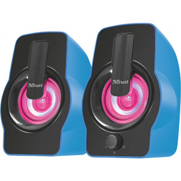 Фото - Комп'ютерна акустика звичайна 2.0 Trust Gemi RGB 2.0 Speaker Set Blue USB (22978)