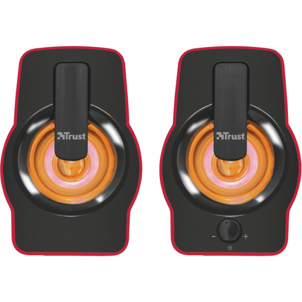 Фото - Комп'ютерна акустика звичайна 2.0 Trust Gemi RGB 2.0 Speaker Set Red USB (22979)