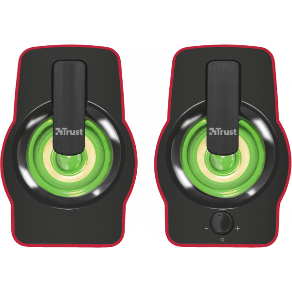 Фото - Комп'ютерна акустика звичайна 2.0 Trust Gemi RGB 2.0 Speaker Set Red USB (22979)