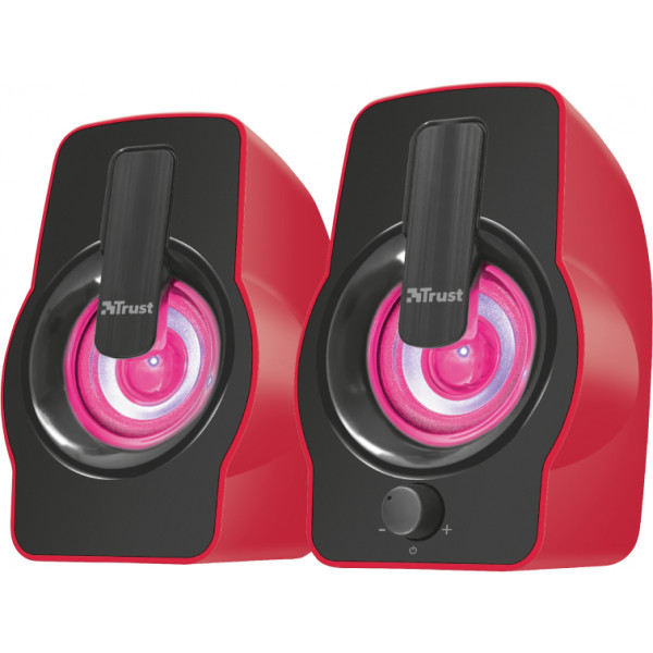 Фото - Комп'ютерна акустика звичайна 2.0 Trust Gemi RGB 2.0 Speaker Set Red USB (22979)