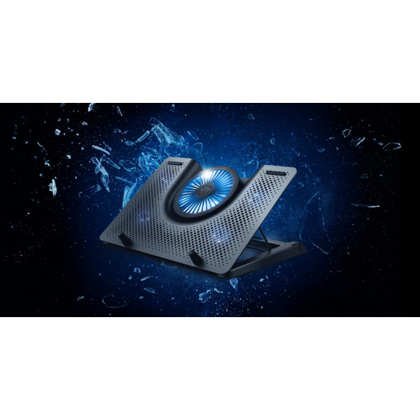 Фото - Підставка під ноутбук охолоджуюча Trust GXT 1125 Quno 17.3'' Blue Led Black (23581)
