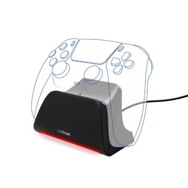 Фото - Зарядная станция для геймпада Trust GXT 255 for PS5, Black (25552_TRUST)