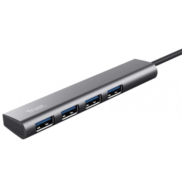 Фото - Хаб USB Trust Halyx 4-Port USB-A 3.2 Grey (24947)