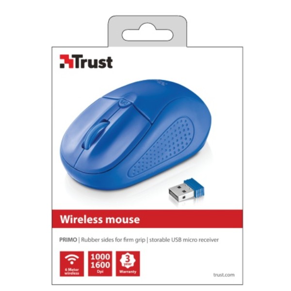 Фото - Миша бездротова Trust Primo Wireless Mouse blue