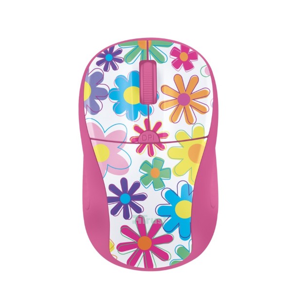 Фото - Мышь беспроводная Trust Primo Wireless Mouse Pink Flowers (21481)
