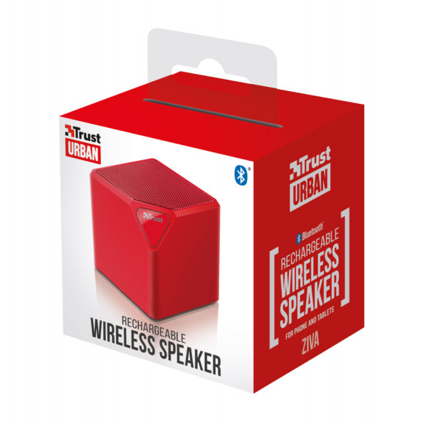 Фото - Портативная акустика Trust Ziva Wireless Bluetooth Speaker Red (21717)