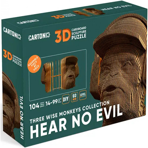 Фото - 3D пазлы Cartonic Three Wise Monkeys. Hear No Evil (CARTHEAR)