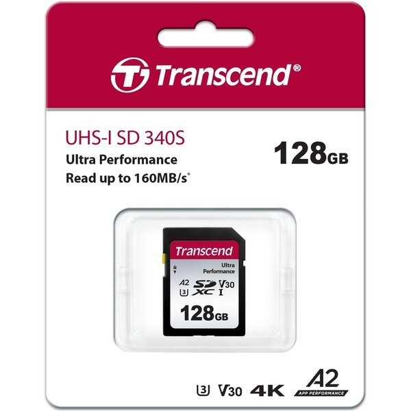 Фото - Карта пам'яті Transcend 128GB SD Card UHS-I U3 A2 Ultra Performance (TS128GSDC340S)