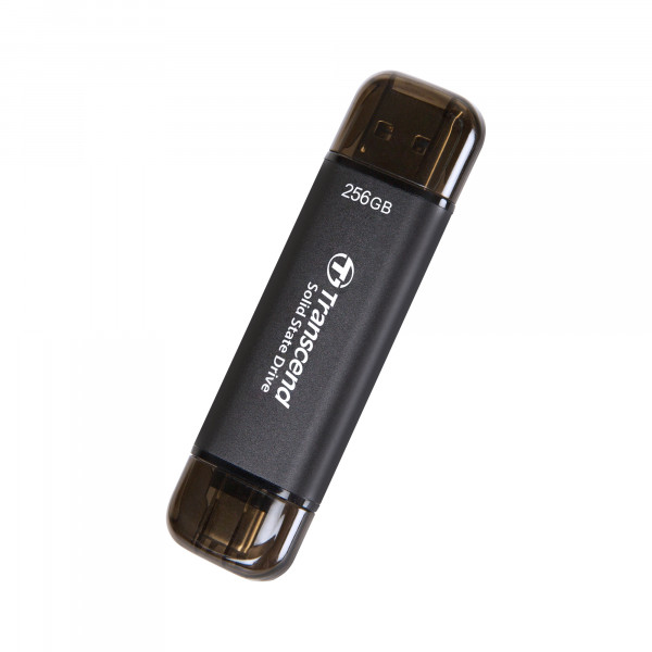 Фото - SSD-накопичувач зовнішній Transcend ESD310C 256GB USB Type-A/USB Type-C 3D NAND Gray (TS256GESD310C) External