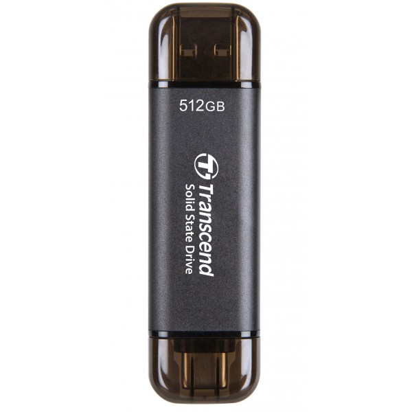 Фото - SSD-накопичувач зовнішній Transcend ESD310C 512GB USB Type-A/USB Type-C 3D NAND Gray (TS512GESD310C) External