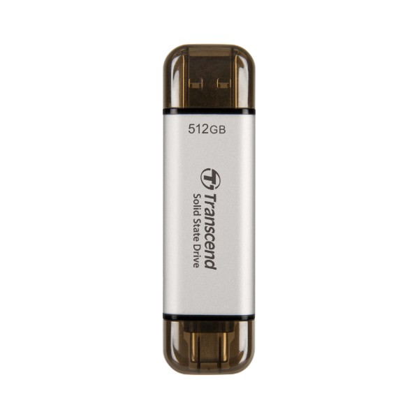 Фото - SSD-накопичувач зовнішній Transcend ESD310S 512GB USB Type-A/USB Type-C 3D NAND Silver (TS512GESD310S) External