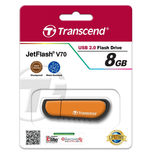 Фото - Флеш USB Transcend JetFlash V70 8GB Rugged (TS8GJFV70)