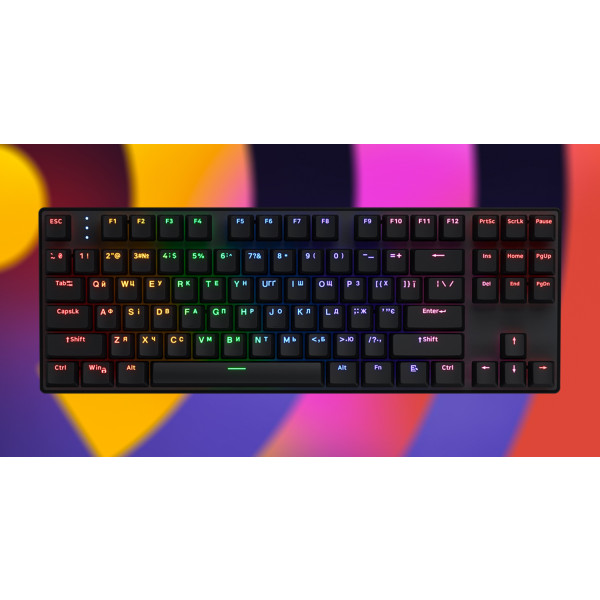 Фото - Клавіатура бездротова ігрова Hator Icefall Mecha TKL wireless Rainbow (HTK287UA) Black