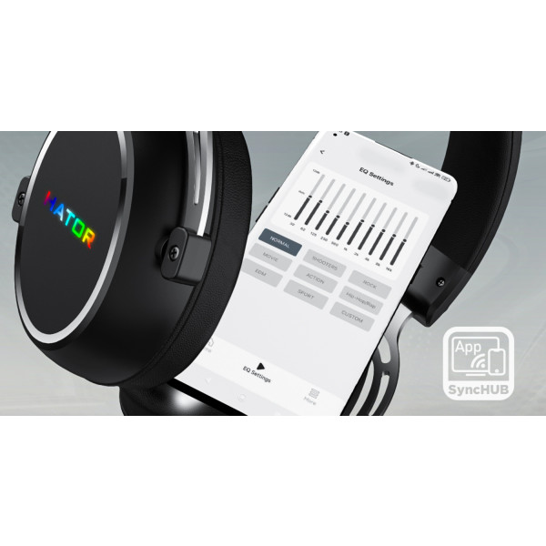 Фото - Гарнітура дротова ігрова Hator HYPERGANG 3 Hi-Res USB7.1 Black (ESH50)