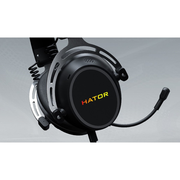 Фото - Гарнітура дротова ігрова Hator HYPERGANG 3 Hi-Res USB7.1 Black (ESH50)