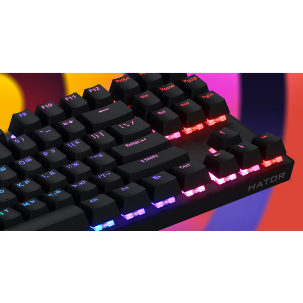 Фото - Клавіатура бездротова ігрова Hator Icefall Mecha TKL wireless Rainbow (HTK287UA) Black