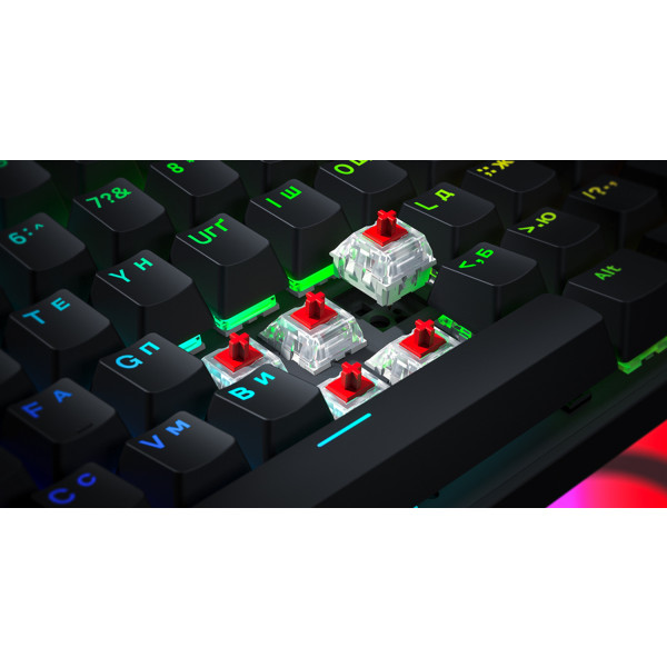 Фото - Клавіатура бездротова ігрова Hator Icefall Mecha TKL wireless Rainbow (HTK287UA) Black
