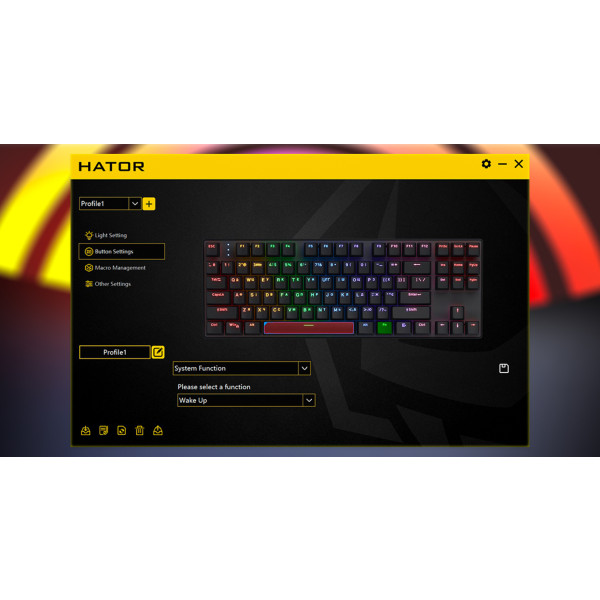 Фото - Клавіатура бездротова ігрова Hator Icefall Mecha TKL wireless Rainbow (HTK287UA) Black