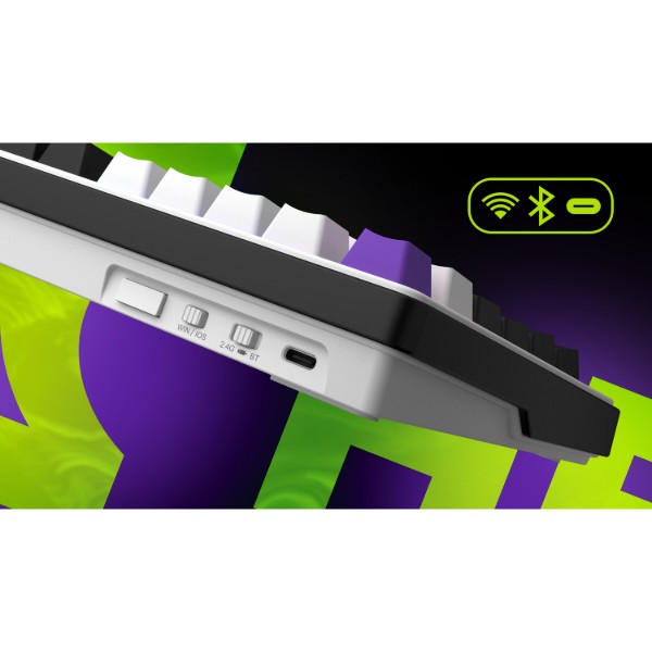 Фото - Клавиатура беспроводная игровая Hator Hellyberry HK75 РRO wireless White-Violet (HK75_PRO_wireless)