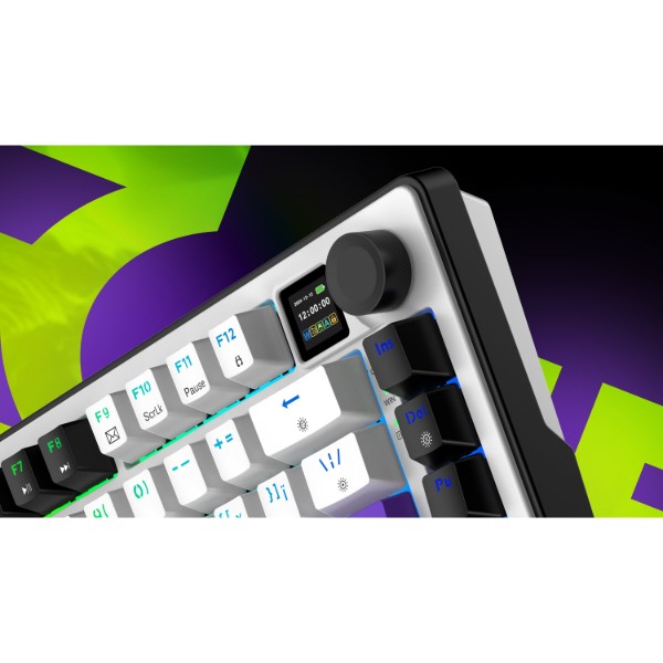 Фото - Клавиатура беспроводная игровая Hator Hellyberry HK75 РRO wireless White-Violet (HK75_PRO_wireless)