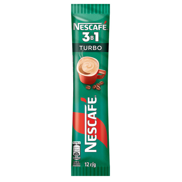 Фото - Кофе растворимый Nescafe 3в1 Turbo 24 стика по 12 г