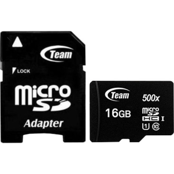 Фото - Карта памяти Team microSDHC 16GB UHS-I Class 10 + SD adapter (TUSDH16GCL10U03) Фото - Карта памяти Team microSDHC 16GB UHS-I Class 10 + SD adapter (TUSDH16GCL10U03)