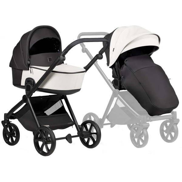 Фото - Коляска універсальна 2 в 1 Tutis Mio3 plus LEATHER Silver Grey