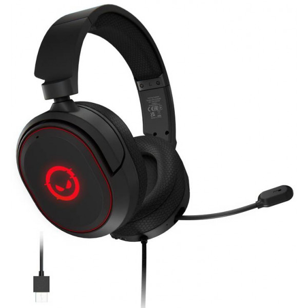 Фото - Гарнітура дротова ігрова Lorgar Kaya 460 Gaming RGB USB Black (LRG-GHS460)