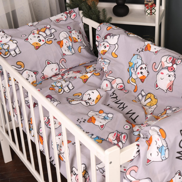 Фото - Комплект постільної білизни MirSon Бязь 17-0690 Моя ти киця 175х210 см (2200010403336)