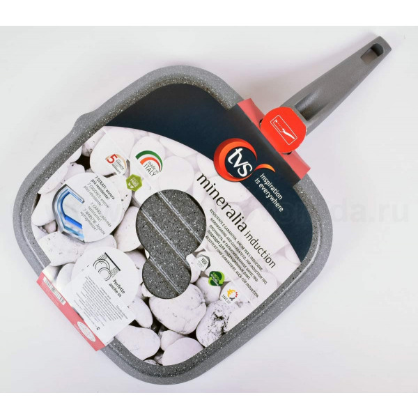 Фото - Сковорода гриль TVS Mineralia Induction 28x28 см (BS730282910201)