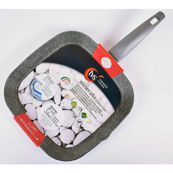 Фото - Сковорода гриль TVS Mineralia Induction 28x28 см (BS730282910201)