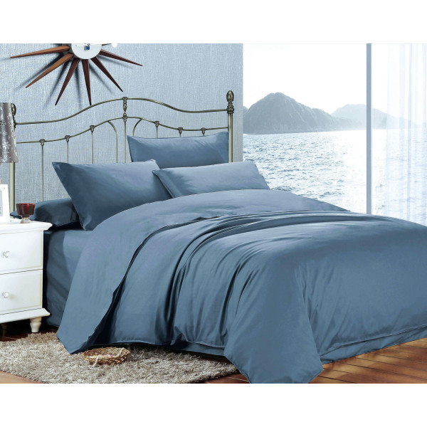 Фото - Комплект постільної білизни Home Line САТИН ЛЮКС 200х220 см ДЕНІМ (189047)
