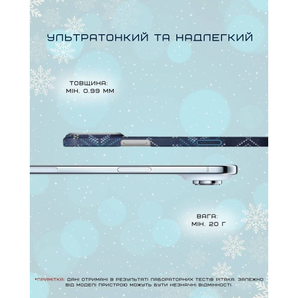 Фото - Чехол для смартфона Pitaka Ultra-Slim Case Threads of Winter Navy for iPhone 17 Pro Max (TWC202505)