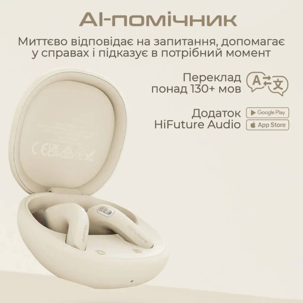Фото - Навушники вкладиші бездротові TWS HiFuture flybuds4-ai.matchagreen