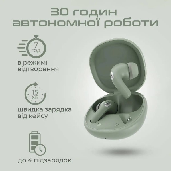 Фото - Навушники вкладиші бездротові TWS HiFuture flybuds4-ai.matchagreen