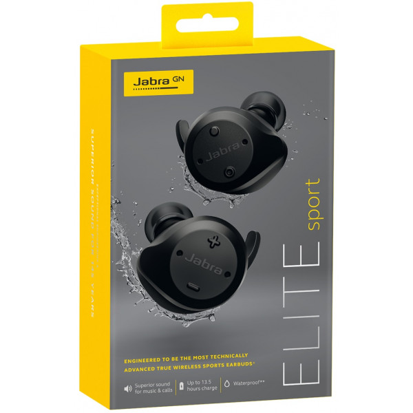 Фото - Навушники вкладиші бездротові TWS Jabra Elite Sport Black