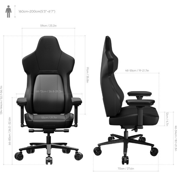 Фото - Крісло для геймерів TX3 Core Modern Black (TEGC-2057101.11)