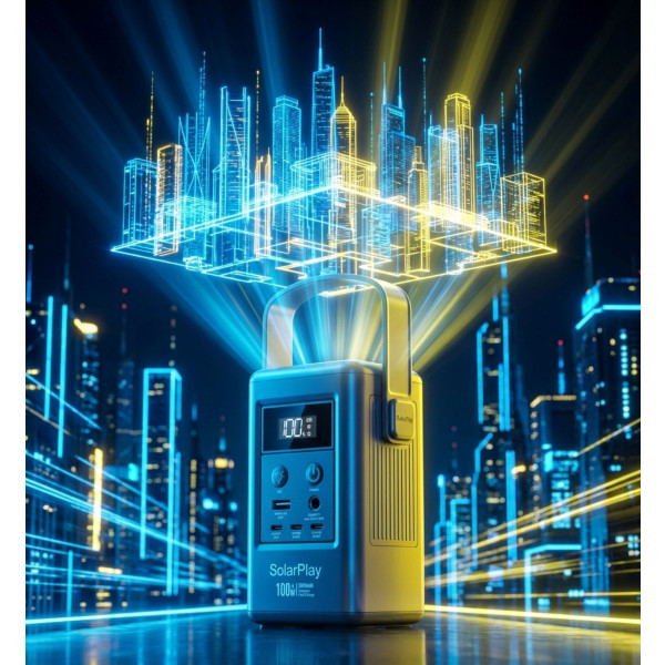 Фото - Зарядна станція універсальна SolarPlay Q100 (100W, 92.5Wh, 25000mAh) Grey (714897)