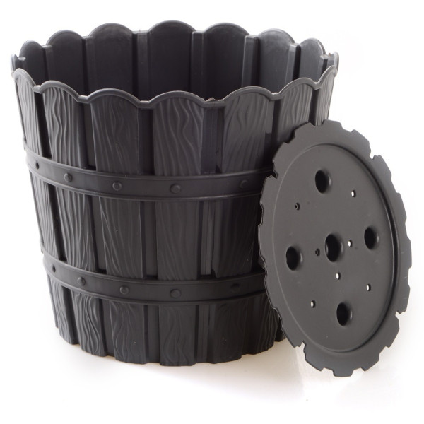 Фото - Вазон VIOLET HOUSE 1048 BAMBOO ANTRACITE 7 л.